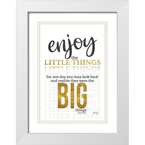The Big Things White Modern Wood Framed Art Print with Double Matting by Rae, Marla