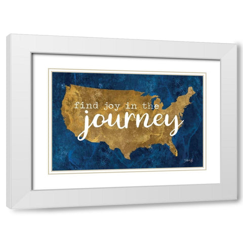 Find Joy in the Journey     White Modern Wood Framed Art Print with Double Matting by Rae, Marla