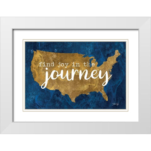 Find Joy in the Journey     White Modern Wood Framed Art Print with Double Matting by Rae, Marla