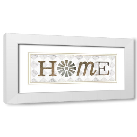 Home with Windmill I White Modern Wood Framed Art Print with Double Matting by Rae, Marla