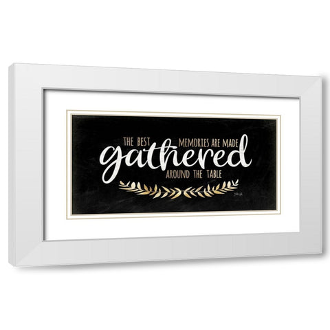 Gathered Around the Table II White Modern Wood Framed Art Print with Double Matting by Rae, Marla