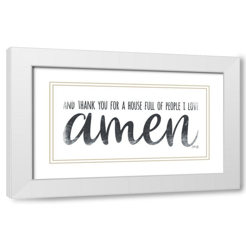 Amen White Modern Wood Framed Art Print with Double Matting by Rae, Marla