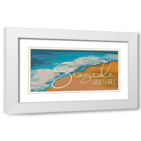 Seaside Sanctuary White Modern Wood Framed Art Print with Double Matting by Rae, Marla