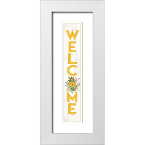 Welcome Summer White Modern Wood Framed Art Print with Double Matting by Rae, Marla