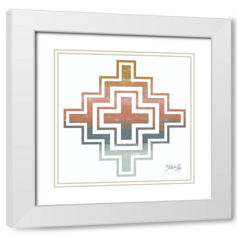 Tranquil Tribal Print 1 White Modern Wood Framed Art Print with Double Matting by Rae, Marla