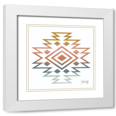 Tranquil Tribal Print 2 White Modern Wood Framed Art Print with Double Matting by Rae, Marla