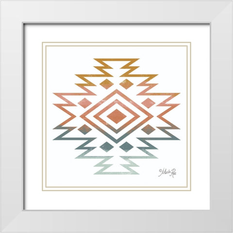 Tranquil Tribal Print 2 White Modern Wood Framed Art Print with Double Matting by Rae, Marla