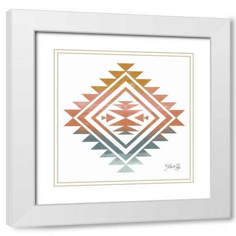 Tranquil Tribal Print 3 White Modern Wood Framed Art Print with Double Matting by Rae, Marla