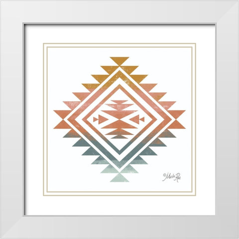 Tranquil Tribal Print 3 White Modern Wood Framed Art Print with Double Matting by Rae, Marla