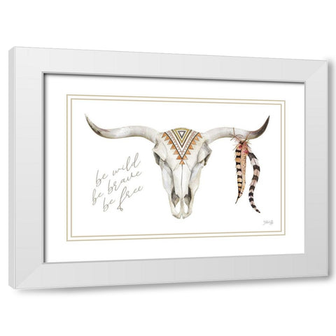 Be Wild II White Modern Wood Framed Art Print with Double Matting by Rae, Marla