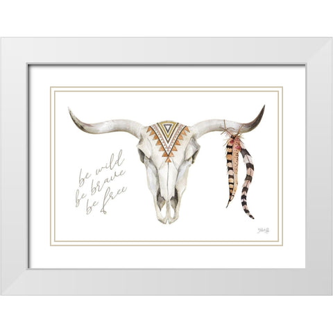 Be Wild II White Modern Wood Framed Art Print with Double Matting by Rae, Marla