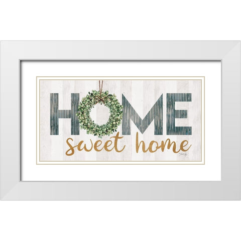 Home Sweet Home White Modern Wood Framed Art Print with Double Matting by Rae, Marla