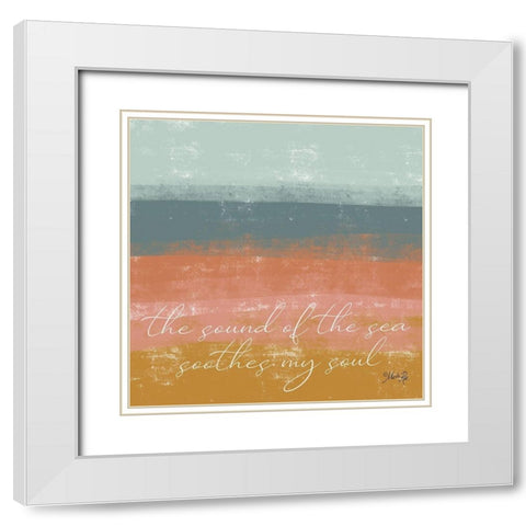 Sound of the Sea White Modern Wood Framed Art Print with Double Matting by Rae, Marla