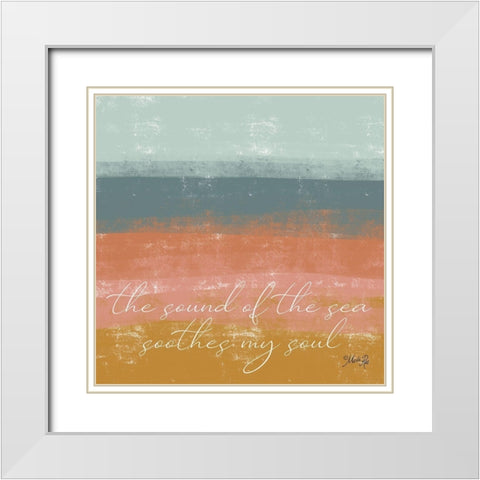 Sound of the Sea White Modern Wood Framed Art Print with Double Matting by Rae, Marla
