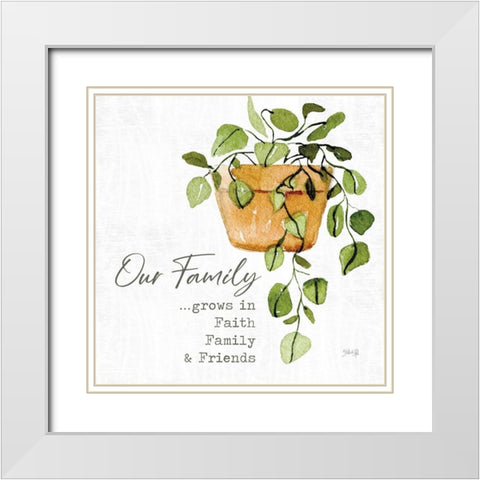 Our Family White Modern Wood Framed Art Print with Double Matting by Rae, Marla