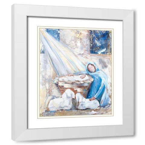 All Is Calm White Modern Wood Framed Art Print with Double Matting by Kissell, Mackenzie