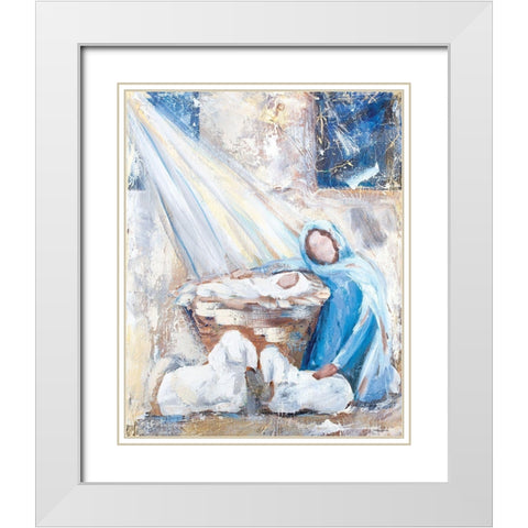 All Is Calm White Modern Wood Framed Art Print with Double Matting by Kissell, Mackenzie