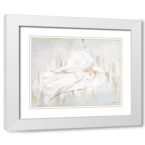 Nativity Angel I White Modern Wood Framed Art Print with Double Matting by Kissell, Mackenzie