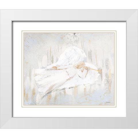 Nativity Angel I White Modern Wood Framed Art Print with Double Matting by Kissell, Mackenzie