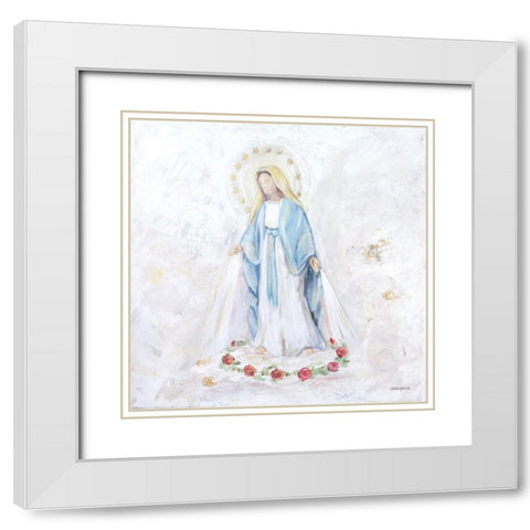 Blessed Mother White Modern Wood Framed Art Print with Double Matting by Kissell, Mackenzie
