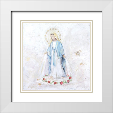 Blessed Mother White Modern Wood Framed Art Print with Double Matting by Kissell, Mackenzie