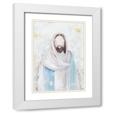 Good Shepherd White Modern Wood Framed Art Print with Double Matting by Kissell, Mackenzie