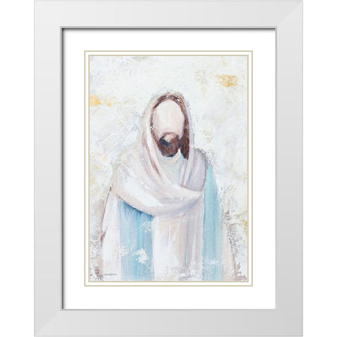 Good Shepherd White Modern Wood Framed Art Print with Double Matting by Kissell, Mackenzie
