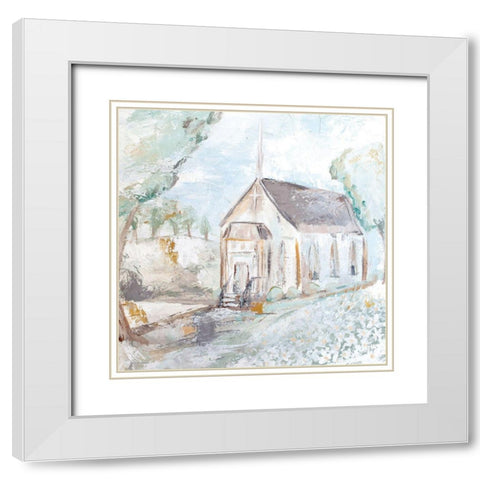Blessed House White Modern Wood Framed Art Print with Double Matting by Kissell, Mackenzie