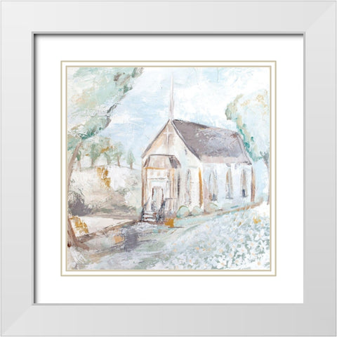 Blessed House White Modern Wood Framed Art Print with Double Matting by Kissell, Mackenzie
