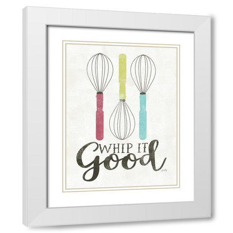 Whip It Good White Modern Wood Framed Art Print with Double Matting by Michelle, Misty