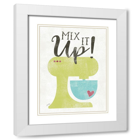 Mix It Up White Modern Wood Framed Art Print with Double Matting by Michelle, Misty