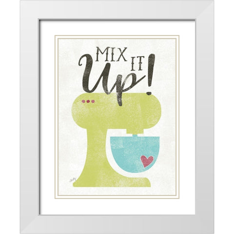 Mix It Up White Modern Wood Framed Art Print with Double Matting by Michelle, Misty