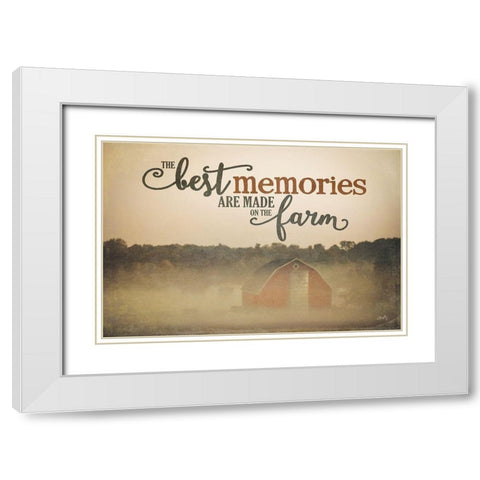 Farm Memories White Modern Wood Framed Art Print with Double Matting by Michelle, Misty