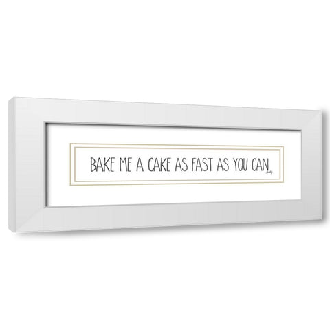 Bake Me a Cake White Modern Wood Framed Art Print with Double Matting by Michelle, Misty