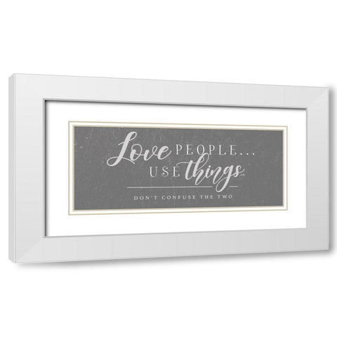 Love People  White Modern Wood Framed Art Print with Double Matting by Michelle, Misty