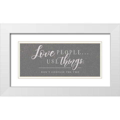 Love People  White Modern Wood Framed Art Print with Double Matting by Michelle, Misty