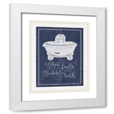 Bubble Bath    White Modern Wood Framed Art Print with Double Matting by Michelle, Misty