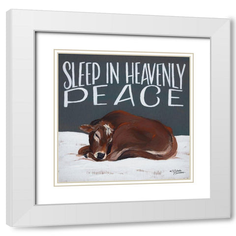Sleep in Heavenly Peace White Modern Wood Framed Art Print with Double Matting by Norman, Michele