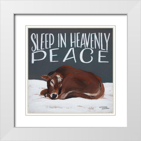 Sleep in Heavenly Peace White Modern Wood Framed Art Print with Double Matting by Norman, Michele