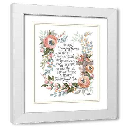 I Still Believe (white background) White Modern Wood Framed Art Print with Double Matting by Norman, Michele