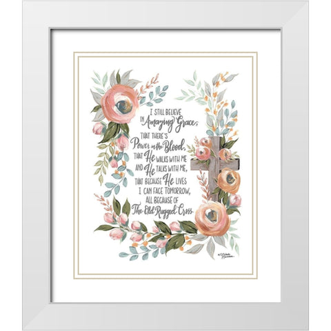 I Still Believe (white background) White Modern Wood Framed Art Print with Double Matting by Norman, Michele