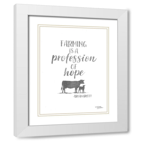 Profession of Hope White Modern Wood Framed Art Print with Double Matting by Norman, Michele