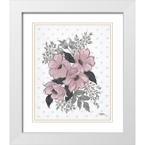 Harper White Modern Wood Framed Art Print with Double Matting by Norman, Michele