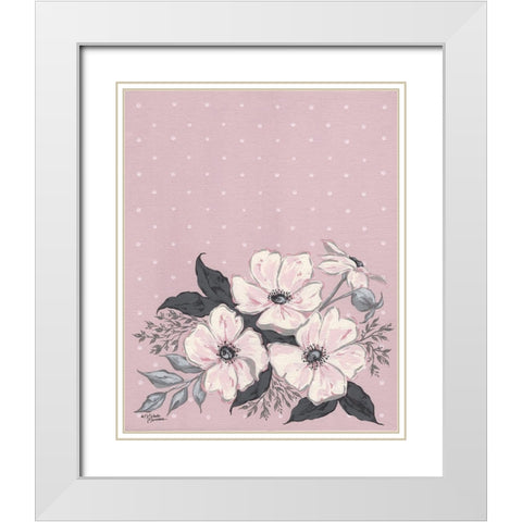 Astrid White Modern Wood Framed Art Print with Double Matting by Norman, Michele