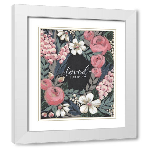 Loved White Modern Wood Framed Art Print with Double Matting by Norman, Michele