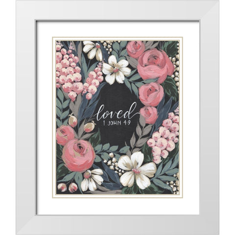 Loved White Modern Wood Framed Art Print with Double Matting by Norman, Michele