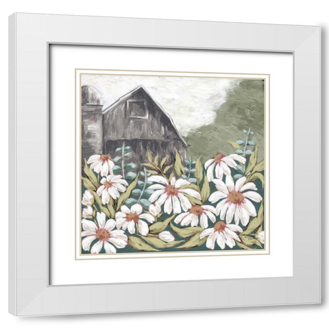 Summer on the Farm White Modern Wood Framed Art Print with Double Matting by Norman, Michele