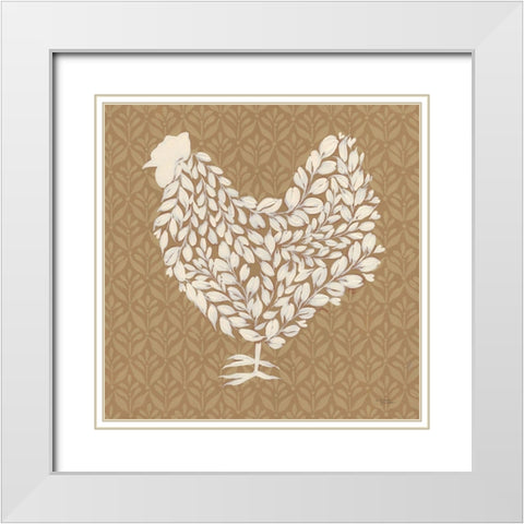 Golden Hour on the Farm White Modern Wood Framed Art Print with Double Matting by Norman, Michele