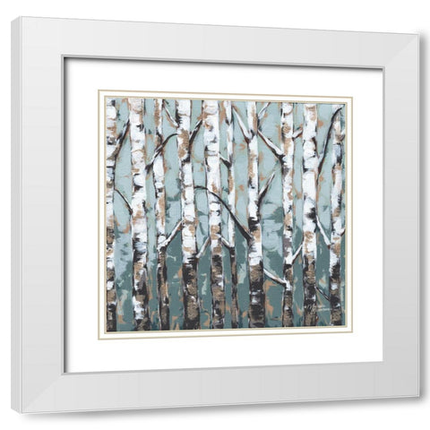 Enchanted Forest White Modern Wood Framed Art Print with Double Matting by Norman, Michele