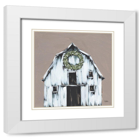 Joy Barn White Modern Wood Framed Art Print with Double Matting by Norman, Michele